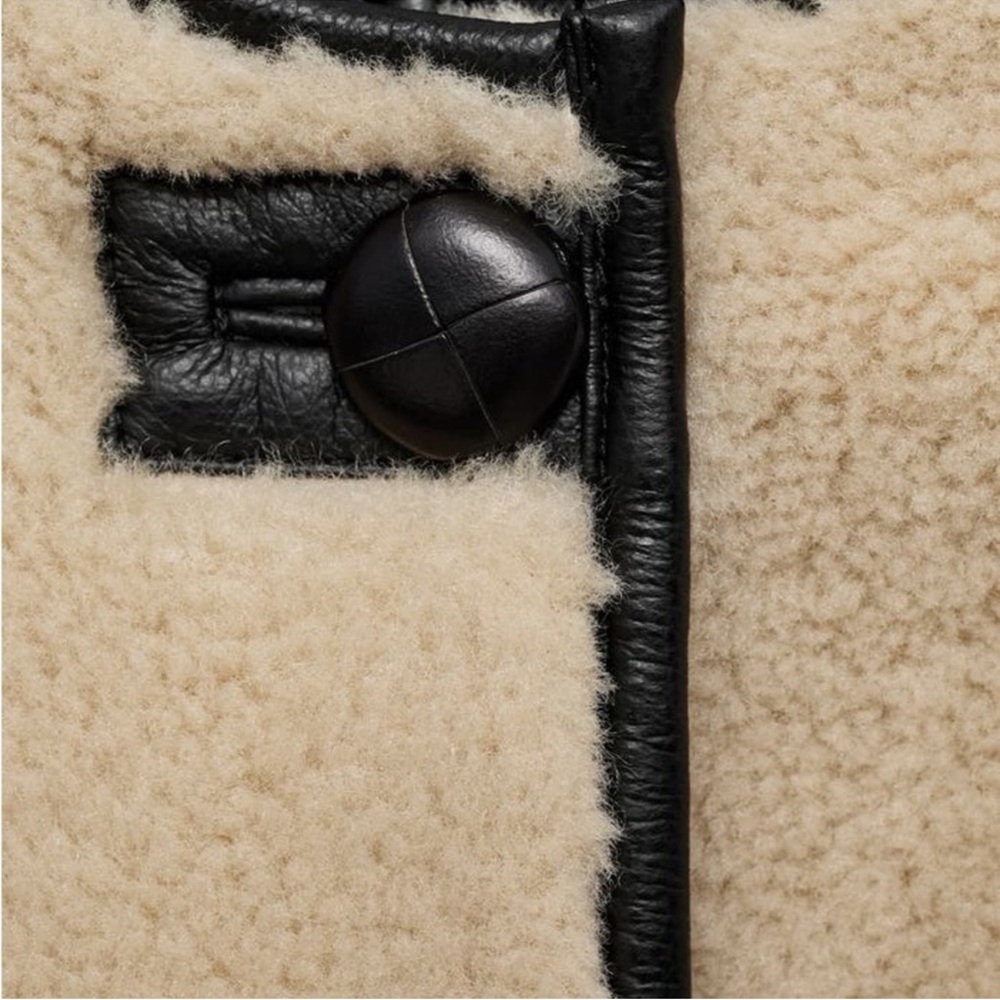 Mango Shearling toggle coat - Picture 4 of 7